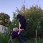 schoolgirl-sloppy-blowjob-on-nature-cums-on-face